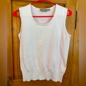 Croft & Barrow Pale Pink Knit Sweater Vest Size Med Preppy Academia
